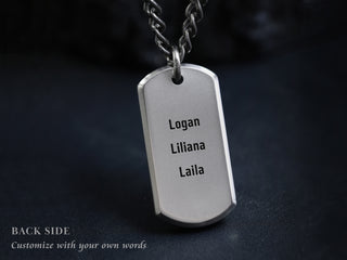 TITANIUM Mini Tag Cross Necklace