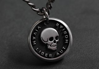 Titanium Skull Necklace