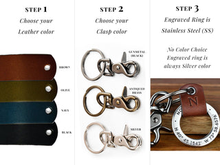 Client Employee Appreciation Leather Keychain - Ring