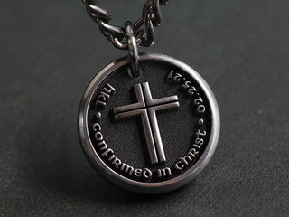 TITANIUM Custom Confirmation Cross Necklace