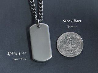 TITANIUM Mini Tag Medical ID Necklace