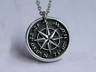 TITANIUM Women's Compass Necklace