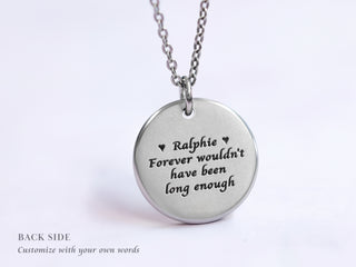 TITANIUM Real Pawprint Necklace