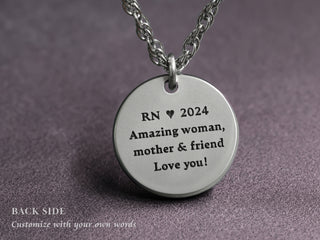 TITANIUM Womens Small Medical Caduceus