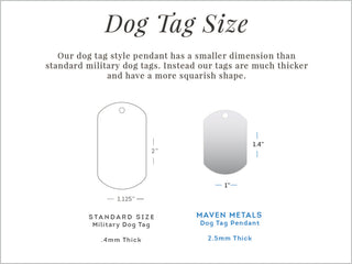 TITANIUM Custom Dog Tag Necklace - Small