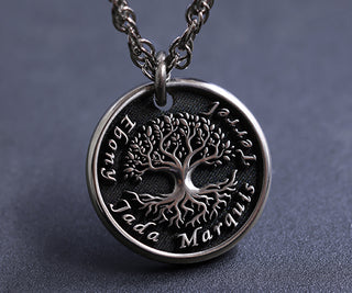 Womens Custom Engraved Necklace Personalized with your own saying or graphic