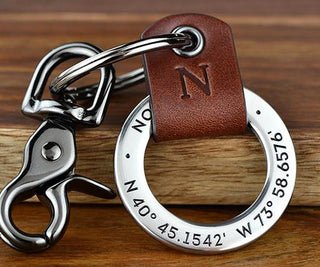 Handcrafted Custom Leather Keychains