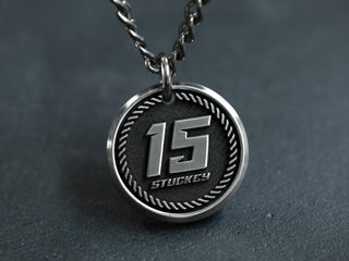 Your Custom 3D Art - Reversible - Mens Titanium Round Necklace