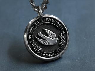 Your Custom 3D Art - Reversible - Mens Titanium Round Necklace