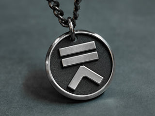 Your Custom 3D Art - Reversible - Mens Titanium Round Necklace