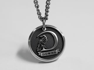 Your Custom 3D Art - Reversible - Mens Titanium Round Necklace
