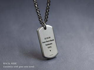 TITANIUM Mini Tag Custom Necklace