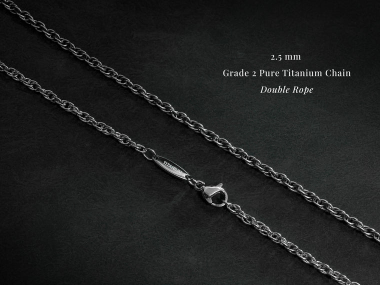 TITANIUM 2.5mm Double Rope Chain
