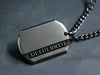 Mens Roman Numeral Necklace Handcrafted from Solid Titanium
