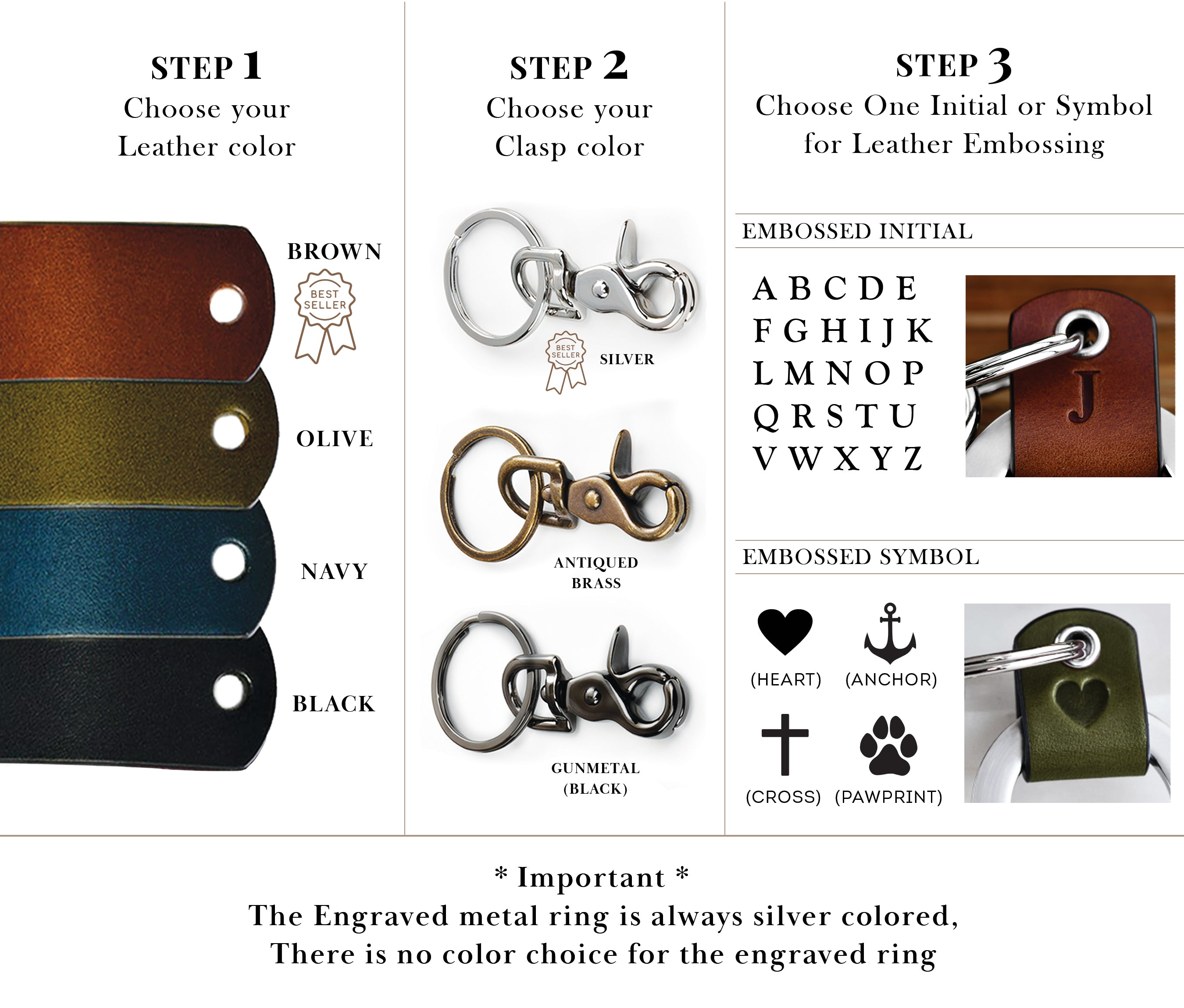 Morse Code Leather Keychains | Custom Made Gifts | Maven Metals