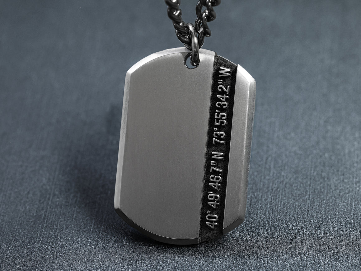 Customizable Dog Tag Necklace - Silver - LDS Necklace