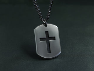 TITANIUM Small Custom Artwork Dog Tag Pendant