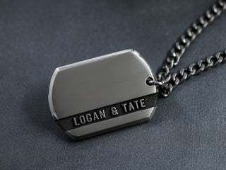 TITANIUM Custom Dog Tag Necklace - Small