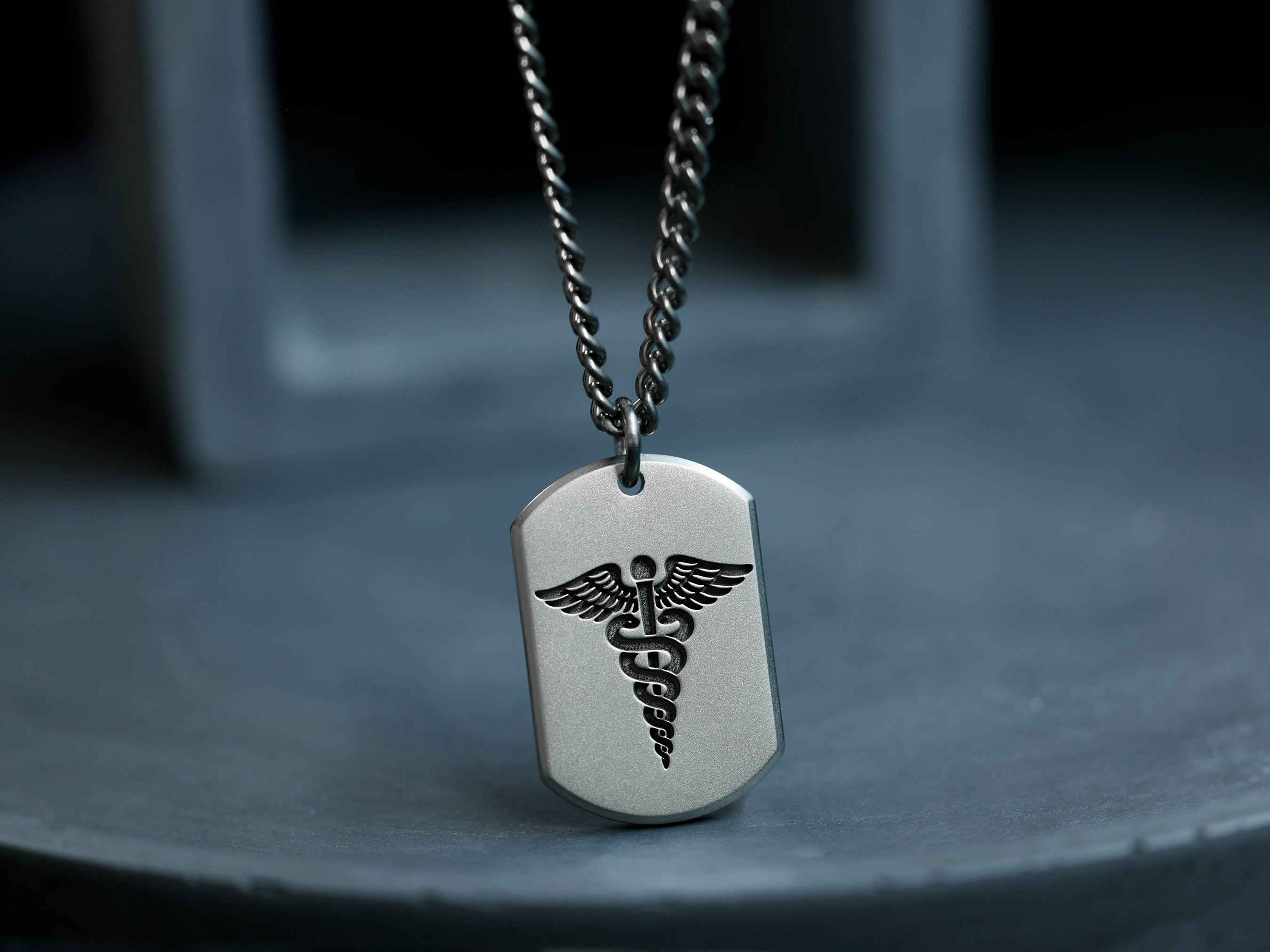 Titanium Medical Alert Dog Tag Necklace - Small – Maven Metals