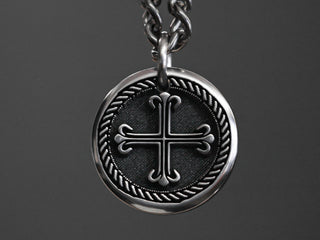 Custom Titanium 3D Cross Necklace Confirmation Gift