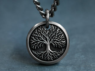 TITANIUM Custom Tree of Life Art Necklace