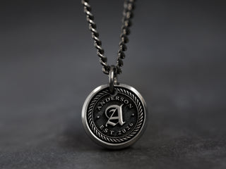 Titanium Family Seal Necklace