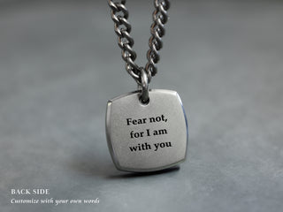 Titanium Five Fold Cross Square Necklace