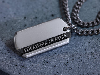 TITANIUM Mini Tag Custom Necklace