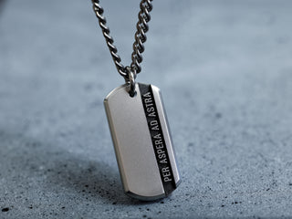 TITANIUM Mini Tag Custom Necklace