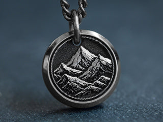 Titanium Custom Mountain Range Necklace
