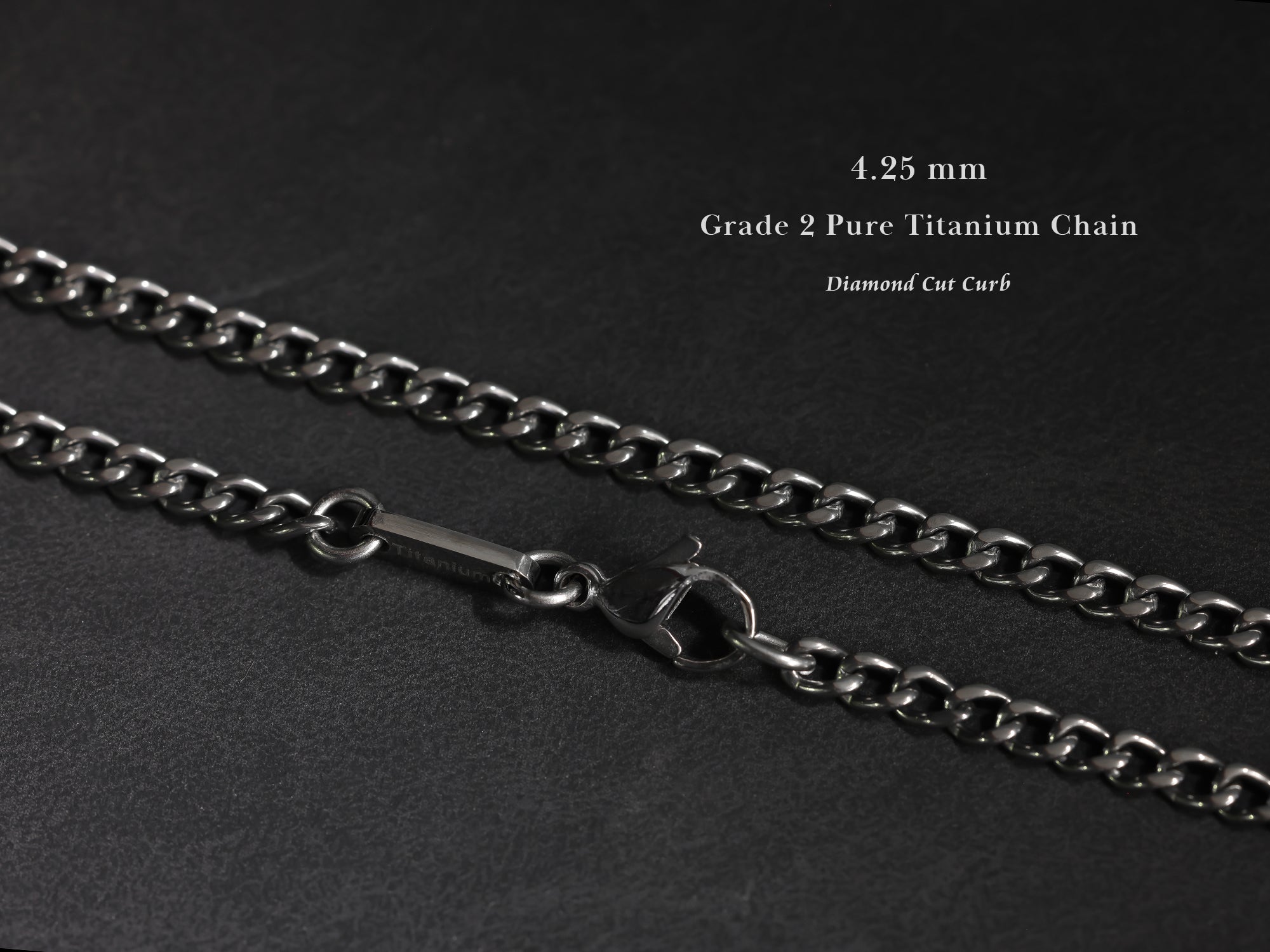  Titanium 4MM Curb Chain Link Necklace 16: Clothing, Shoes &  Jewelry