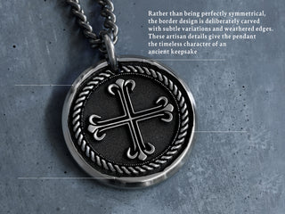 Titanium Heirloom Cross Necklace