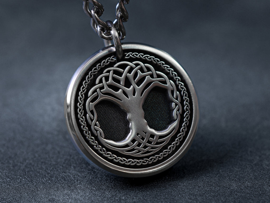 Titanium Celtic Tree of Life Pendant - Mens Custom Necklaces - Maven Metals