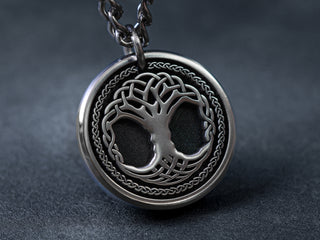 Mens Custom Celtic Tree of Life Necklace Pendant 