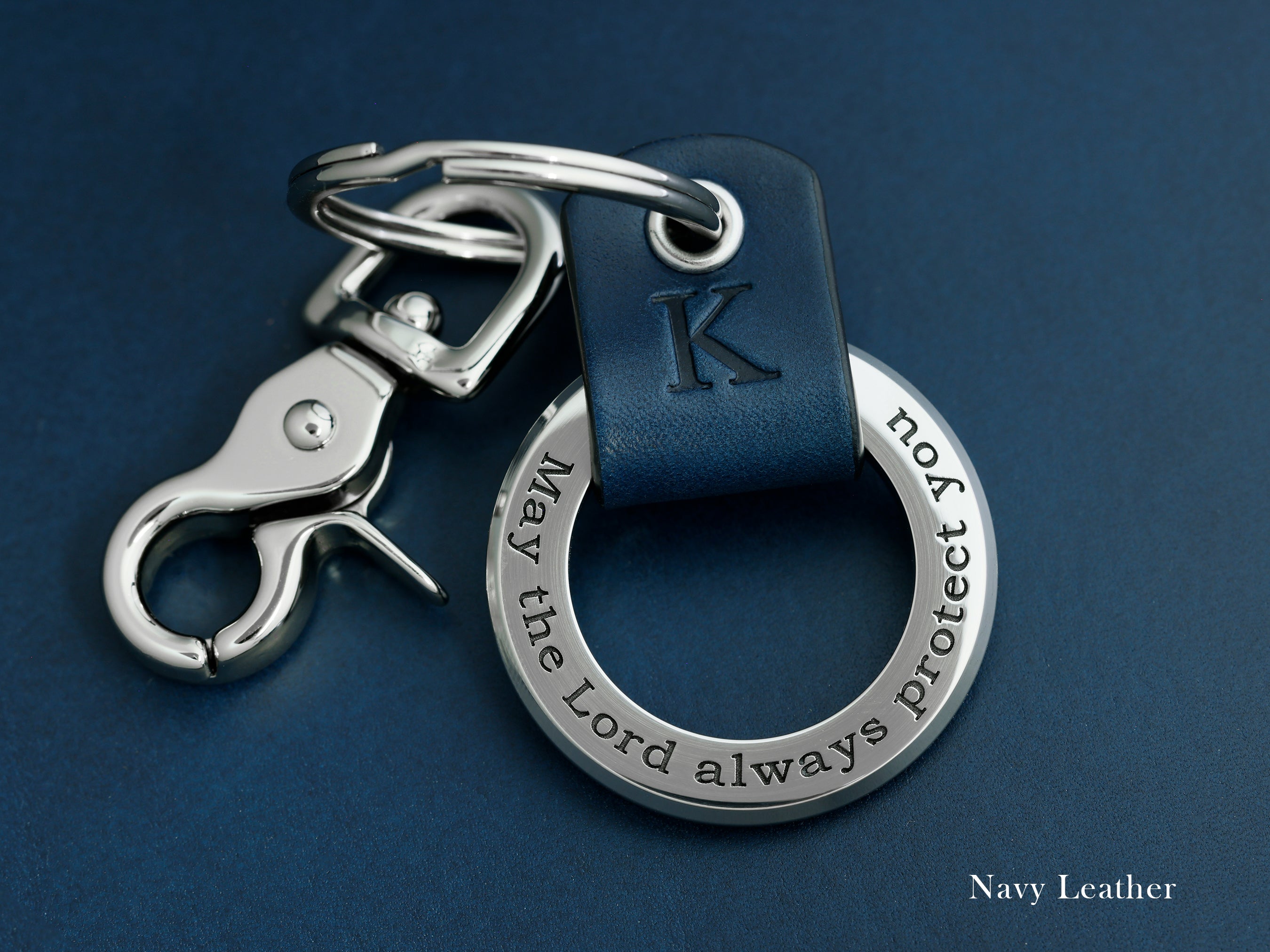 Custom Loss Keychain | Leather Memorial Gift | Maven Metals