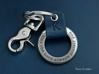 Womens Custom Leather Keychain Ring