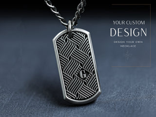 Your Custom 3D Art - TITANIUM Mini Tag Necklace
