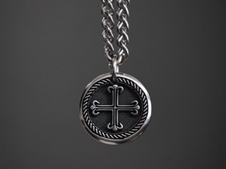 TITANIUM Mens Cross Necklace