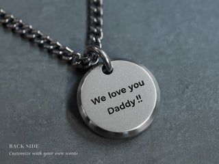 Titanium Family Seal Necklace