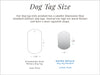 TITANIUM Small Custom Initial Dog Tag Necklace