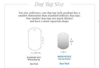 Titanium Custom Initial Dog Tag Necklace - Small
