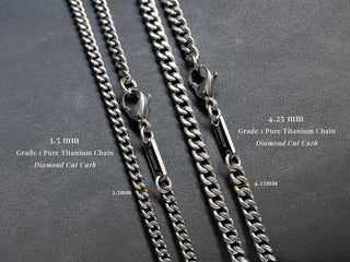 TITANIUM Custom Dog Tag Necklace - Small