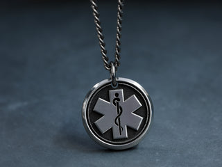 Titanium Medical Alert ID Necklace