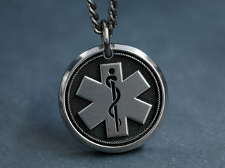 Titanium Medical Alert ID Necklace