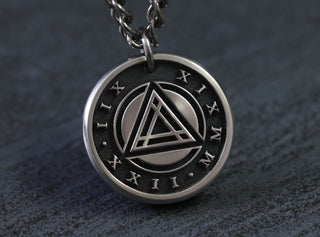 Custom engraved Sobriety date Titanium Necklace for sobriety gift
