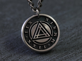 TITANIUM Custom Sobriety Triangle Necklace