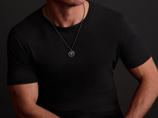 Your Custom 3D Art - Mens Titanium Round Necklace