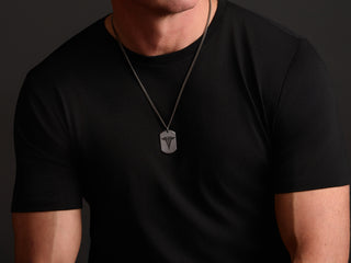 TITANIUM Medical Alert Dog Tag Necklace - Small