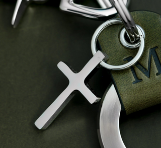 2x Stainless Steel Cross Charm