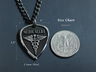 TITANIUM Custom Medical Alert Necklace